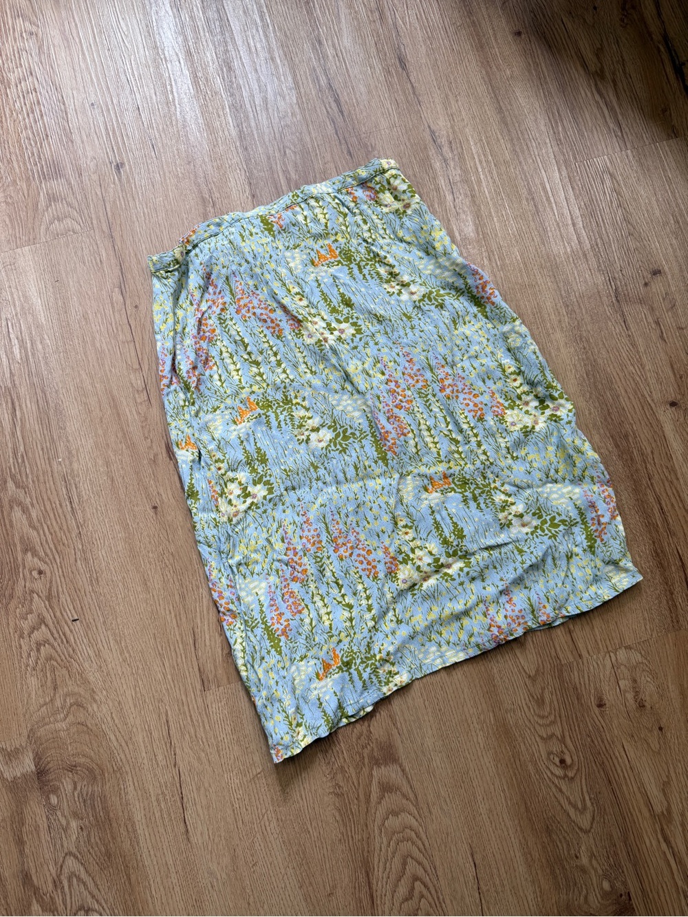 Susina Light Blue Floral Skirt